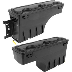 SCITOO Truck Bed Storage Box 180° Rotating Tool Box Fit For Ford F-150 1997-2014 Right Side Waterproof Black