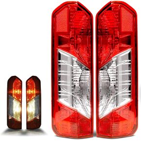 Tail Lights Compatible with Ford Transit 150 250 350 350HD 2015-2023 Rear Lamp Taillight Assembly with Bulbs and Wires (Left Driver Side) Replace CK4Z13405G/F02800242C (Not for DRW)