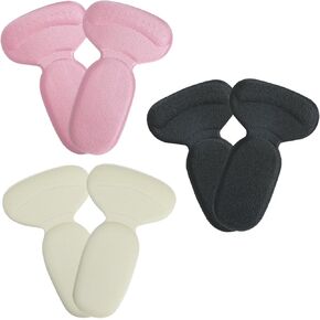 3 Pairs of Shoe Inserts Self-Adhesive Heel Pads for Shoes - Heel Grips for Women, Shoe Fillers for Comfort, Pain Relief, and Blister Prevention, Fits Most Shoe Types(6 Pieces)