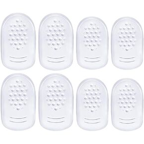 GLEAVI 4 Pairs of Heel Foot Insoles Silicone Gel Heel Cups Shoes Grips Heel Grips Shoes Cushions Inserts Heel Height Pad Heel Protector Anti Slip Shoe Inserts for Women