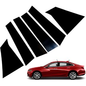 6Pcs Car Door Pillar Posts Trim Cover Fit for Chevrolet Malibu 2016 2017 2018 2019 2020 2021,Window Outer Post Panels, Anti Scratch Door Pillar Moldings Cover (Glossy Black)
