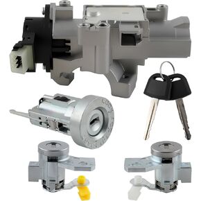 AUTOKAY 15795321 15795322 Ignition Switch Cylinder Housing with Ignition Lock Cylinders & Keys Assembly Set Fits for Chevrolet 2004-2012 for GMC 2004-2012 for Hummer 2006-2010 for Isuzu 2006-2008