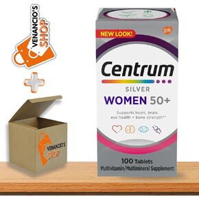 Centrum Silver Women 50 Plus Multivitamin with Vitamin D3, B12, Calcium, Biotin, Zinc & Antioxidants for Heart, Bone, Hair, Skin & Immune Health, Non-GMO, Gluten-Free (65 Tablets (Pack of 1))