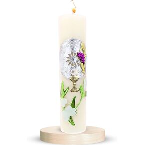 Authenthic First Communion Candle Made by Mexican Artisans at La Villa de Guadalupe | Vela de Primera comunion para niño o niña | Vela para Primera comunion para niña | First Communion Candle Set