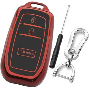 Key Fob Cover Keychain Fit for Toyota 2022-2025 Prius Corolla Cross Hatchback Tundra Sequoia LE XLE Smart Key