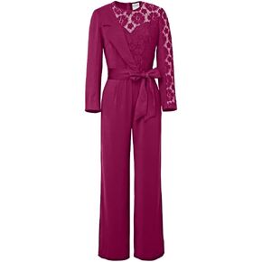 CHIC STAR Womens Lace Asymmetric Jumpsuit