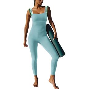 ReachMe Womens One Piece Workout Jumpsuits Athletic Summer Outfits Yoga Leggings Romper Bodycon Gym Bodysuits