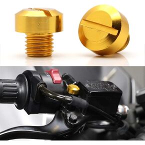 Universal Motorcycle M10x1.25 Mirror Hole Plugs Rearview Mirror Screws Anti-Rust for Most Motorcycle ATV Bike (Silver)