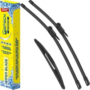 GSPSCN 3 مساحات لـ Chevy Suburban 2008-2007 Tahoe 2013-2007 /GMC Yukon 2013-2007 /Cadillac Escalade ESV 2008-2007 ， شفرات ممسحة الزجاج الأمامي الأصلي 22 "+22" +12 "(مجموعة من 3))