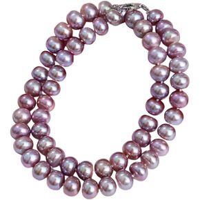 Purple Freshwater Cultured Pearl Necklaces For Women, Natural Lavender/Violet/Lilac/Pink Purple With High Metallic Luster, The Pearls Newly Harvested 2025, Good Gift For Women