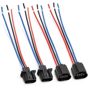 4Pack H13 9008 مجموعة محول المقبس الأمامي ، مصابيح الأمامية ، موصل محول الأسلاك الأمامي 2xmale و 2xfemale ، بديل للركوب ومصابيح مصابيح H13LL
