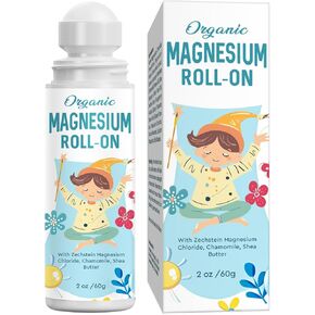 Magnesium Lotion for Kids Sleep & Calm, Magnesium Cream Roll-on Applicator to Help Children Calm & Sleep, Relaxation Formula for Balanced Mood, Bedtime & Sleep for Children-2 oz