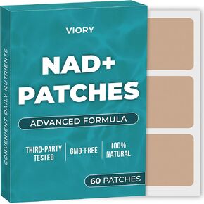 VIORY NAD Patches for Women & Men | NAD+ Patch for Energy & Healthy Aging | with CoQ10 & Nicotinamide | 60 Day Supply