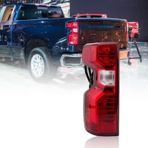 مجموعة أضواء الذيل متوافقة مع 2019-2023 Chevy Silverado 1500 Halogen Model Drive Side مع لمبة متوسطة وتسخير 84752978 GM2800308