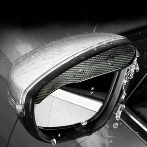 2pcs Carbon Fiber Style Car Rear View Side Mirror Rain Eyebrow Exterior Trim Rear View Mirror Visor Guard Car Side Mirror Rain Eyebrow Guard Cover Case Trim Universal For All Car
