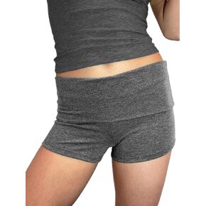 Sunloudy Womens Fold Over Lounge Shorts Low Rise Fold Over Skinny Sleep Shorts Cute Micro Pj Shorts Sleepwear in Kuwait