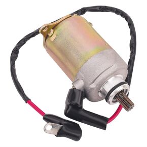 AHL Starter Motor & Solenoid Relay for GY6 4-Stroke Engine 50cc 125cc 150cc 200cc 250cc Moped ATV Dirt Bikes Scooters Go Kart Compatible with Taotao 4 Wheelers SUNL Coolster Baja Jonway Roketa
