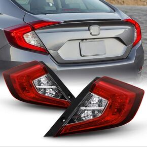 AKKON - FITS 2016 2017 2018 2019 2020 2021 Honda Civic سيدان 4 أبواب [بنيت] سائقًا خارجيًا خارجيًا خارجيًا من الولايات المتحدة