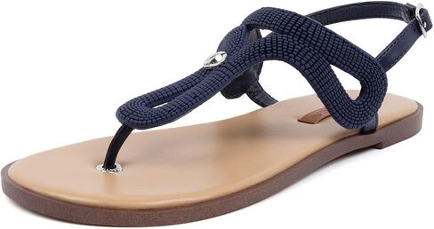 Nautica Women’s Flat Sandals – Comfortable Thong Style with Adjustable Back Strap for Casual Summer Outfits, Beach, or Travel in Saudi Arabia
