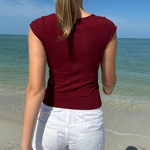 Y2K Fairy Lace Trim Top for Teen Girls Short Sleeve Slim Fit T-Shirts 2000s Tees Aesthetic Clothes in Saudi Arabia