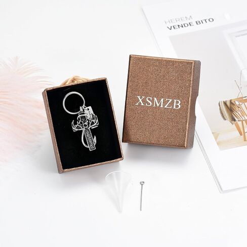 XSMZB Cross Cremation Jewelry Urn Necklace for Human Ashes Fish Hook Memorial Urn Pendant Deer Antler Cross Ashes Holder Keepsake Jewelry in Kuwait