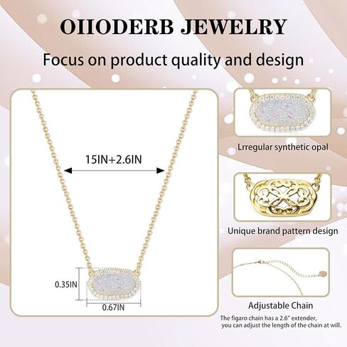 14k Gold Plated Necklace Hexagon Synthetic Gem Pendant Dainty Fashion Jewelry Birthday Wedding Gift For Women in Kuwait