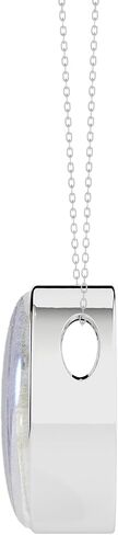 Natural Blue Moonstone Slider Netlace for Women in Sterling Silver ، Hune Birthstone Jewelry Gifts لعيد ميلادها ، الذكرى السنوية ، عيد الميلاد ، التخرج in Saudi Arabia