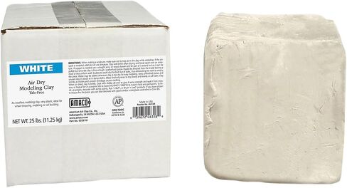 AMACO AMA46318R Air Dry Clay, 11.3 كجم, أبيض (قد يختلف اللون in Saudi Arabia