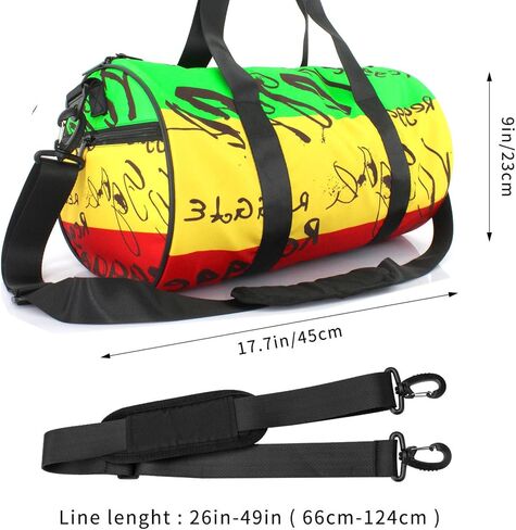 Duffel Bag Gym Bag for Men Women Lightweight with Inner Pocket for Travel Sports Swimming Fitness Shoulder Strap Jamaica Reggae(Jamaica) in Kuwait