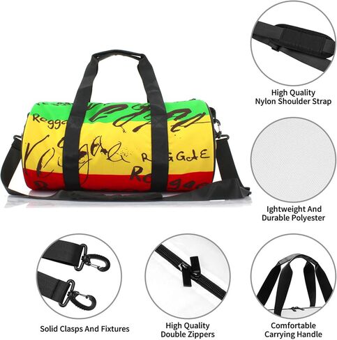 Duffel Bag Gym Bag for Men Women Lightweight with Inner Pocket for Travel Sports Swimming Fitness Shoulder Strap Jamaica Reggae(Jamaica) in Kuwait