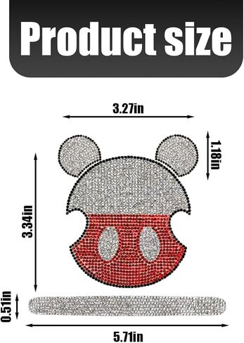 Mandark Bling Car Door Handle Stickers, 4PCS Rhinestone Crystal Mickey Vehicles Door Handle ＆ Bowl Scratches Protector, Automotive Exterior Protection Accessories, Universal for SUV, Truck (Mickey) in Saudi Arabia