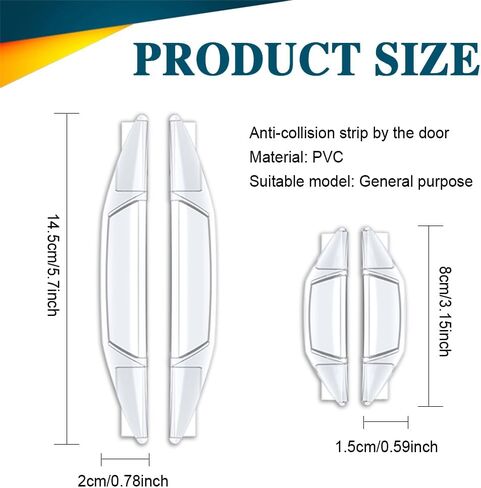 4PCS Car Door Anti-Collision Strip, Anti-Scratch Door Side Edge Protector Guard, Car Door Protector Edge Guards, Door Protection Decorative Automotive Extieror Accessories Fits for Most Car in Saudi Arabia