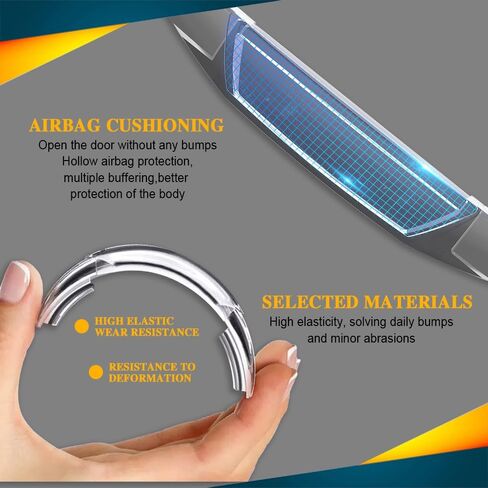 4PCS Car Door Anti-Collision Strip, Anti-Scratch Door Side Edge Protector Guard, Car Door Protector Edge Guards, Door Protection Decorative Automotive Extieror Accessories Fits for Most Car in Saudi Arabia