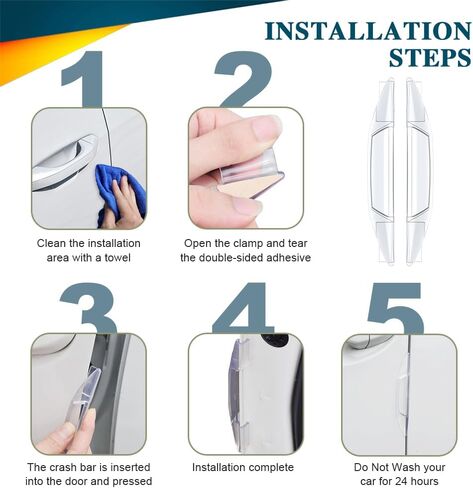4PCS Car Door Anti-Collision Strip, Anti-Scratch Door Side Edge Protector Guard, Car Door Protector Edge Guards, Door Protection Decorative Automotive Extieror Accessories Fits for Most Car in Saudi Arabia