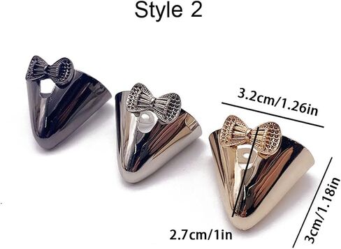 أحذية معدنية مدببة الحامي الداعمة أحذية متينة Cap High Heel Pump Toe Cape Cover Cover Cover Propiration Decoration Decoration Shoes ، Silver ، 1 in Kuwait