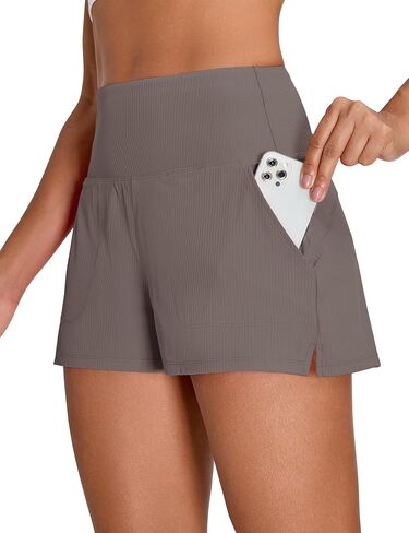 BMJL Womens Athletic Shorts High Waisted Quick Dry Running Shorts Pockets Elastic Sporty Workout Gym Shorts in Saudi Arabia