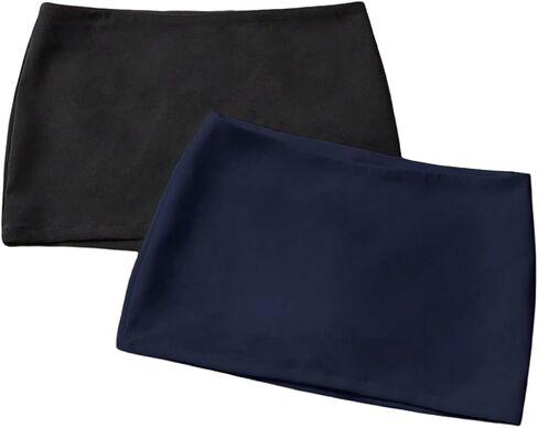 Makemechic Women's 2 Pack Mini Skirt Bodycon Pencil Microts مع السراويل القصيرة in Kuwait