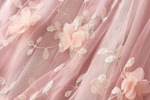 نساء ميدي تول تول تنانير الأزهار تطريز طبقة طرفية تنانير الجنية مرنة الخصر A-Line Mesh Skirt in Kuwait