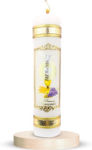 Authenthic First Communion Candle Made by Mexican Artisans at La Villa de Guadalupe | Vela de Primera comunion para niño o niña | Vela para Primera comunion para niña | First Communion Candle Set in Kuwait