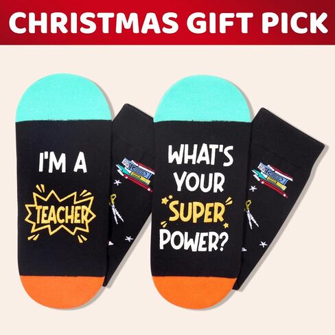 Zmart Appreciation Gifts for Teachers Women, Cool Funny Teacher Gifts Teacher Socks for Women Men in Kuwait