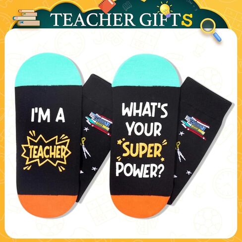 Zmart Appreciation Gifts for Teachers Women, Cool Funny Teacher Gifts Teacher Socks for Women Men in Kuwait