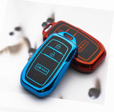 Key Fob Cover-keychain ملاءمة لـ Toyota 2022-2025 Prius Corolla Cross Hatchback Tundra Sequoia Le Xle Smart Key in Kuwait