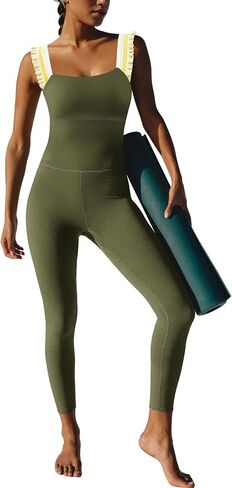 ReachMe Womens One Piece One Phinkout Plestuits Athletic Summer Outfits Yoga Leggings Romper Bodycon Gym Bodysitits in Kuwait