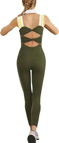 ReachMe Womens One Piece One Phinkout Plestuits Athletic Summer Outfits Yoga Leggings Romper Bodycon Gym Bodysitits in Kuwait