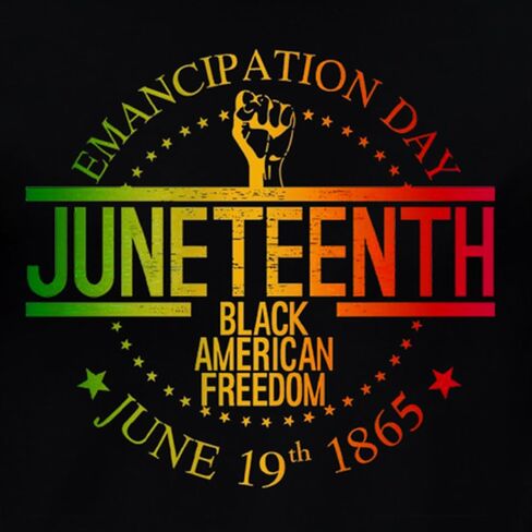رجال Juneteenth 1865 تي شيرت الحرية في 19 يونيو قميص قميص أسود التاريخ الميلانين الأكمام القصيرة in Saudi Arabia