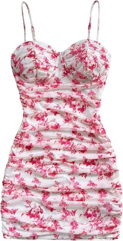 Gorglitter Women's Floral Mesh Bodycon Mini Dress in Kuwait
