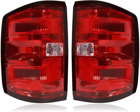 مجموعة أضواء الذيل متوافقة مع 2014-2019 Chevy Silverado 1500 2500HD 3500HD OE نمط الضوء الخلفي الخلفي الاستبدال لـ GM2800293 23295938 GM2801293 23295939 in Kuwait