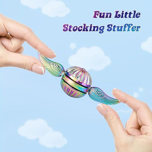 كرة معدنية صلبة فيدجيت سبينر قزحية الألوان الحسية إصبع اليد لعبة الغزل إضافة ADHD تخفيف التوتر والقلق يخفف المخفض للأطفال والكبار. in Kuwait