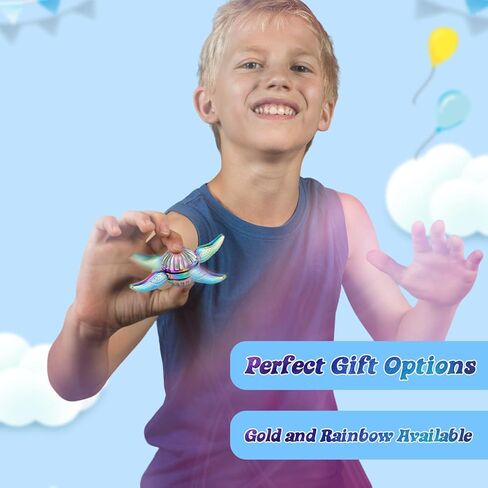 كرة معدنية صلبة فيدجيت سبينر قزحية الألوان الحسية إصبع اليد لعبة الغزل إضافة ADHD تخفيف التوتر والقلق يخفف المخفض للأطفال والكبار. in Kuwait