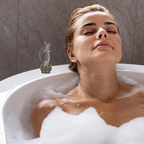 2 PCS Mini Brass Flower Beagense Cone Holder ، Holder Phintage Flower Beagense Decore الأنيق للمنزل ، المكتب ، اليوغا ، التأمل ، سبا (2.8 × 2.7 سم) in Kuwait